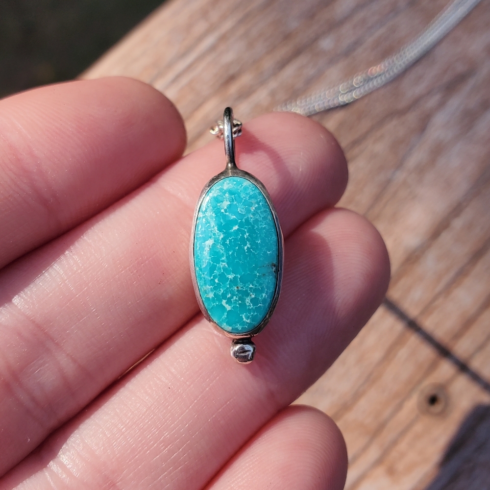 Dainty Turquoise Drop Necklace